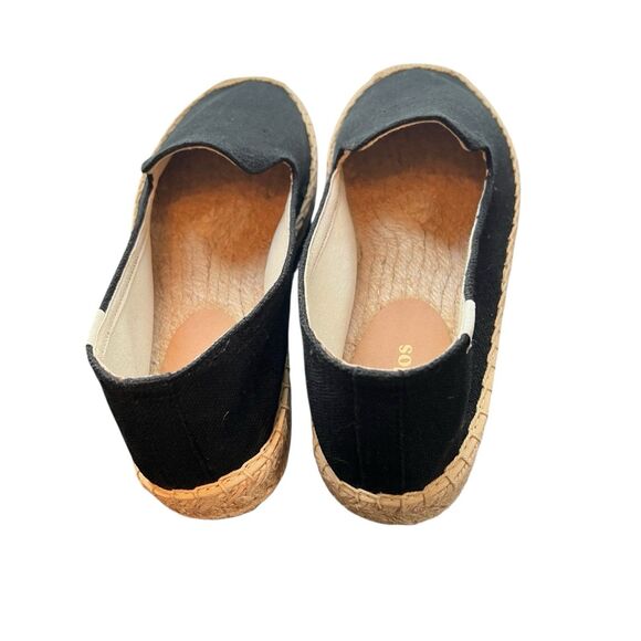 Soludos Women’s Espadrilles Sandal Black Summer Platform Slip On 8.5 - Picture 3 of 6